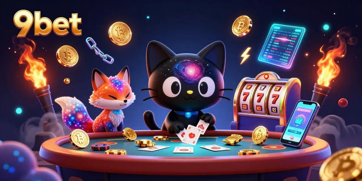 Engage in thrilling gameplay with 9bet as the cosmic casino cat invites you to explore golden winnings.