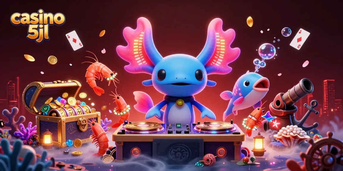 Catch casino 5jl's vibrant 3D DJ scene bursting with underwater treasures and slot machines.
