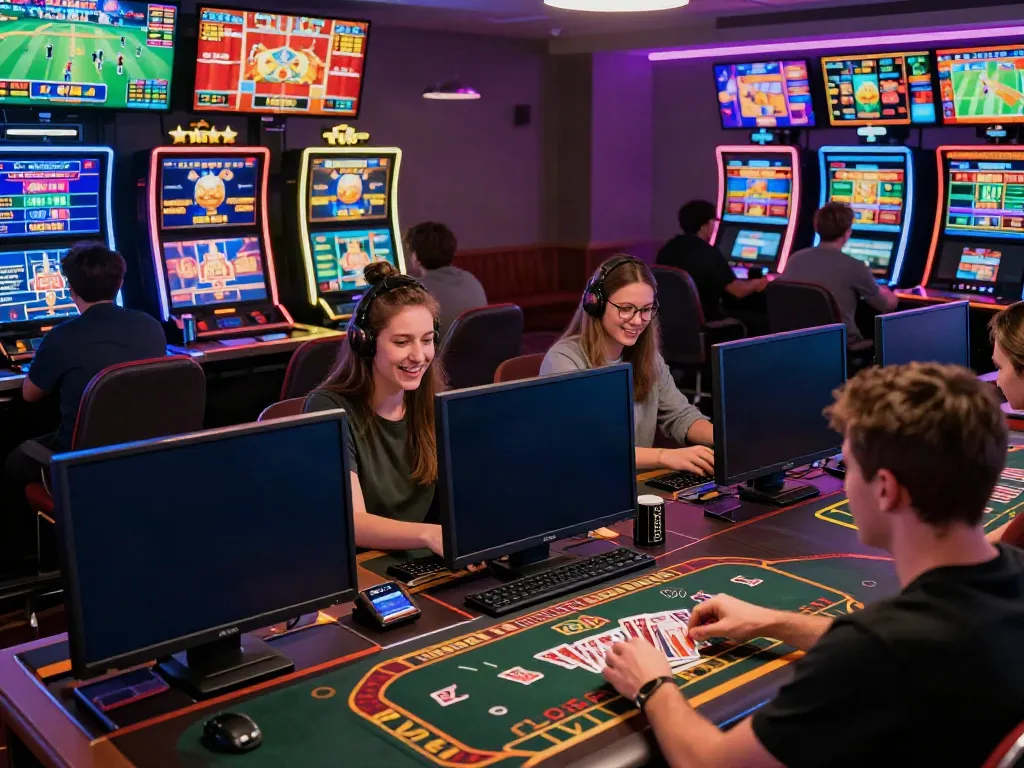 Players engaged in thrilling online gaming experience at nbet platform, showcasing vibrant digital displays.