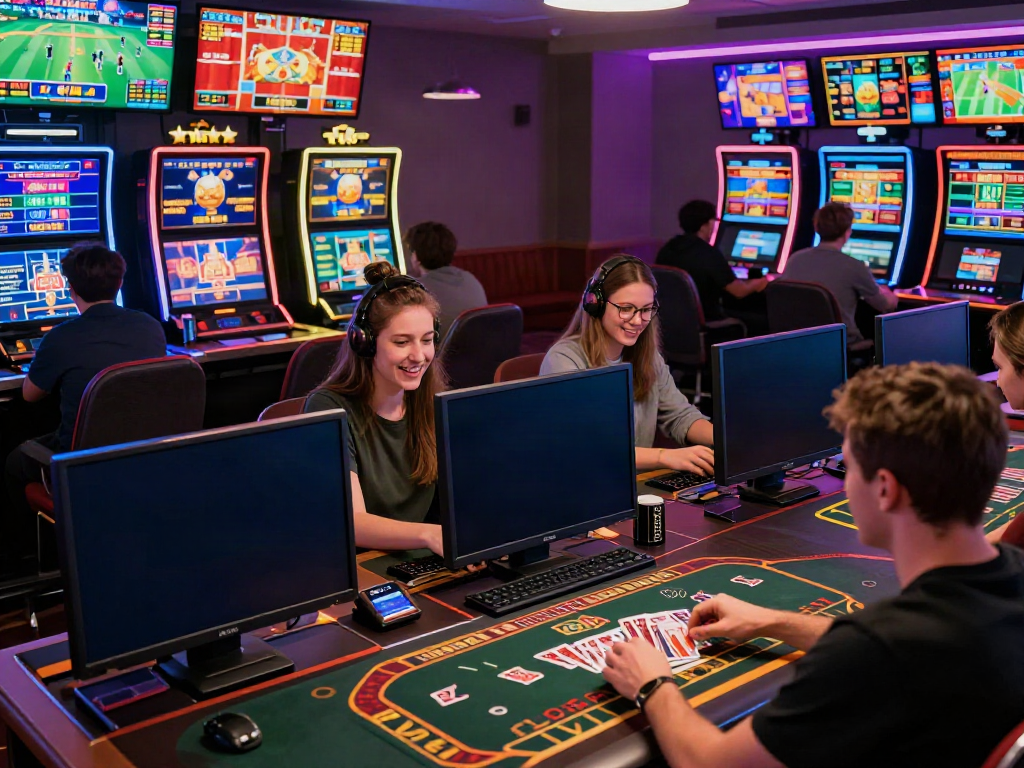 Players engaged in thrilling online gaming experience at nbet platform, showcasing vibrant digital displays.
