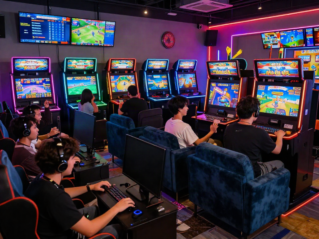 Nohuwin gaming experience showcasing diverse players engaged in exciting online slot games and vibrant environment.