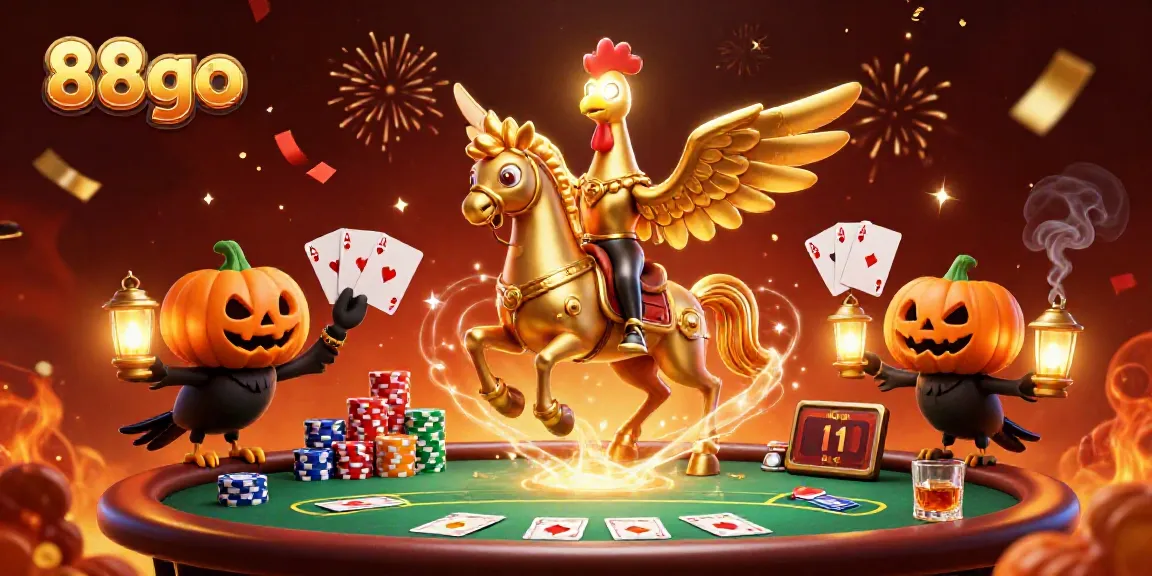 Experience thrilling play at 88go with vibrant casino elements and festive atmosphere.